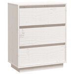 vidaXL Buffet Blanc 60x34x75 cm Bois massif de pin