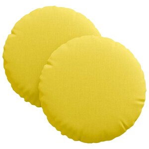 vidaXL Coussins de siège 2 Pièces Jaune clair Ø30 x 13 cm tissu
