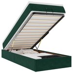 vidaXL Cadre de lit ottoman avec matelas vert foncé 100x200 cm velours