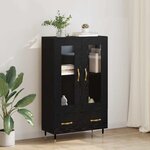 vidaXL Haut Armoire Chêne noir 69 5 x 31 x 115 cm Bois d'ingénierie