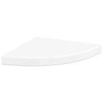 vidaXL Étagères d'angle flottantes 4Pièces blanc brillant 35x35x3 8cm MDF