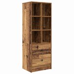 vidaXL Bureau avec tiroir avec étagère avec stockage 2 Pièces Bois ancien