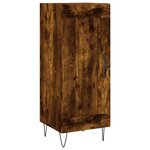 vidaXL Buffet haut Chêne fumé 34 5x34x180 cm Bois d'ingénierie