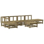vidaXL Salon de jardin 7 Pièces bois de pin imprégné
