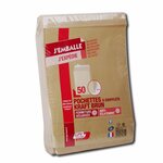 Lot de 50 pochettes kraft brun auto-adhésif 260x330mm 120g - gpv