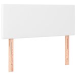 vidaXL Sommier à lattes de lit avec matelas Blanc 120x200cm Similicuir