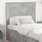 vidaXL Tête de lit avec tête de lit Gris béton 75 cm Bois d'ingénierie