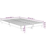 vidaXL Cadre de lit sans matelas noir 120x190 cm bois d'ingénierie