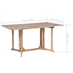 vidaXL Ensemble à manger d'extérieur pliable 7 Pièces Bois solide de teck