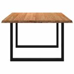 vidaXL Table à manger marron clair bois de chêne massif rectangulaire