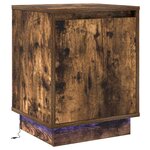 vidaXL Cabinet de chevet avec 2 Pièces Chêne fumé 39 x 34.5 x 50 cm