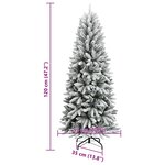 vidaXL Sapin de Noël artificiel avec neige floquée 120 cm PVC et PE