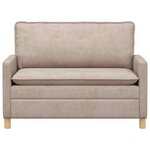 vidaXL Canapé Beige 126 x 81 x 87 5 cm Polyester