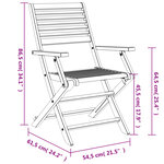 vidaXL Chaises pliables de jardin lot de 8 bois massif d'acacia