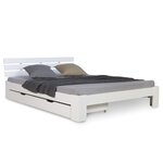 Lit double 140x200 cm avec tiroir de lit sommier