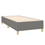 vidaXL Sommier à lattes de lit avec matelas et LED Gris foncé 80x200cm