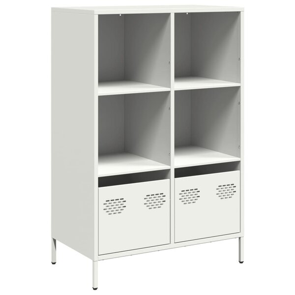 vidaXL Buffet haut blanc 68x39x103 5 cm acier