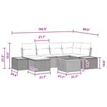 vidaXL Ensemble de canapé de jardin 7 Pièces Noir 55 x 62 x 69 cm