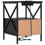 vidaXL Cabinet de chevet avec tiroir Chêne noir 41.5 x 40.5 x 55 cm