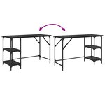 vidaXL Bureau Chêne noir 120 x 50 x 75 cm Bois d'ingénierie