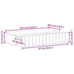 vidaXL Table d'appoint murale Blanc brillant 87 5 x 34 5 x 17 cm