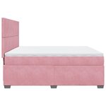 vidaXL Sommier à lattes de lit avec matelas Rose 200x200 cm Velours