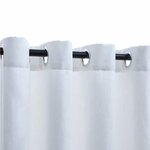 vidaXL Rideau occultant et anneaux en métal 2Pièces Blanc cassé 140x245cm