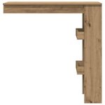 vidaXL Table de bar murale chêne artisanal bois d'ingénierie