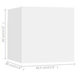 vidaXL Meubles TV muraux 8 Pièces Blanc 30 5x30x30 cm
