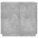 vidaXL Buffet gris béton 80x34x75 cm bois d'ingénierie