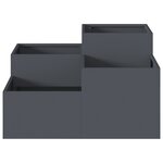 Jardinière vidaXL 80x80x48 cm Acier anthracite