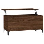vidaXL Table basse Chêne marron 90x44 5x45 cm Bois d'ingénierie