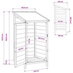 vidaXL Abri de jardin Marron 59 5 x 56 x 113 5 cm Bois d'ingénierie