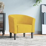 vidaXL Fauteuil cabriolet jaune velours