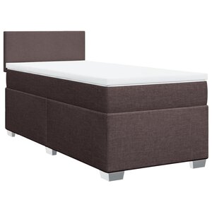 vidaXL Sommier à lattes de lit avec matelas Marron foncé 90x200 cm