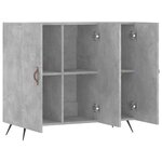 vidaXL Buffet gris béton 90x34x80 cm bois d'ingénierie