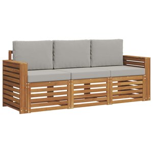 vidaXL Ensembles de canapés 3 pc Gris Naturel et Clair