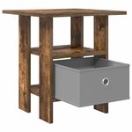 vidaXL Table de chevet Chêne fumé 41 x 40 x 45 cm Bois d'ingénierie