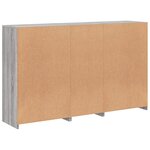 vidaXL Buffet avec lumières LED sonoma gris 162x37x100 cm