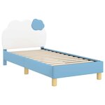 vidaXL Cadre de lit pour enfants avec tête de lit Bleu 80 x 160 cm PU