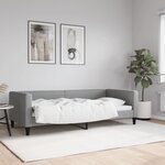 vidaXL Lit de repos sans matelas gris clair 90x200 cm tissu