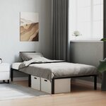 vidaXL Cadre de lit métal sans matelas noir 100x190 cm