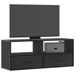 vidaXL Meuble TV noir 100x31x39 5 cm bois d'ingénierie et métal