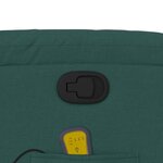 vidaXL Fauteuil inclinable de massage vert foncé tissu