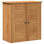 vidaXL Ensemble de mobilier de salle de bain avec tiroir avec étagère 2 Pièces Marron