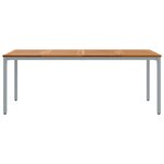 Table de jardin vidaXL 200x90x75 cm en bois d'acacia massif et métal