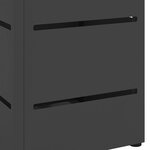 vidaXL Porte-parapluie avec stockage Noir 15 5 x 15 5 x 49 cm Métal