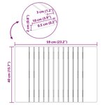 vidaXL Tapis de bain Uni Marron 59 x 40 cm bois