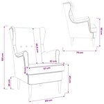 vidaXL Fauteuil Bleu Tissu