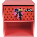 miraculous ladybug chevet avec tiroir 36 x 33 x p. 30 cm
